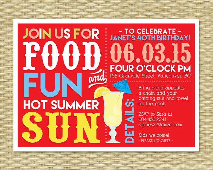birthday bbq invitation