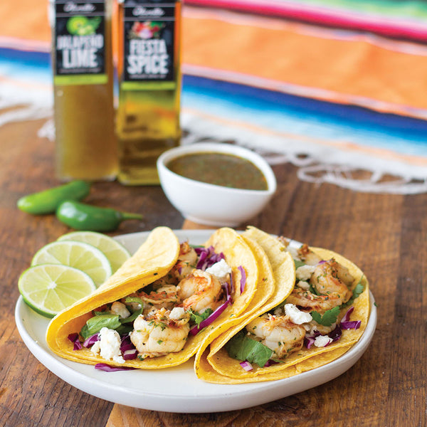 Mexican Chimichurri Shrimp Tacos | Olivelle The Art of Flavor®