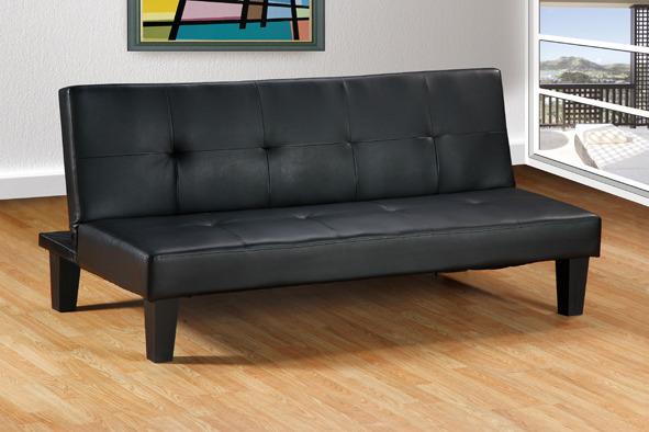 Sofa Cama (Futon ) Imitacion Piel Color Negro – Beltronica