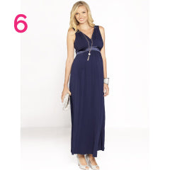 Sue Maternity Evening Dress in Dark Navy 