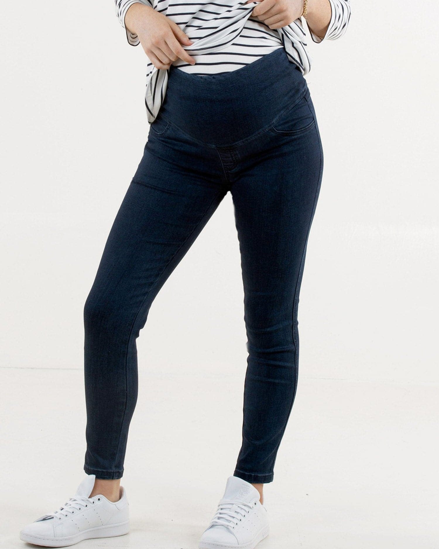 The Boutique Affair Maternity - Over Bump Black Skinny Maternity Jeans  Slimming skinny fit Soft stretch denim Seamless over-bump band Feel  fantastic in the perfect pair of Black Skinny Maternity Jeans –