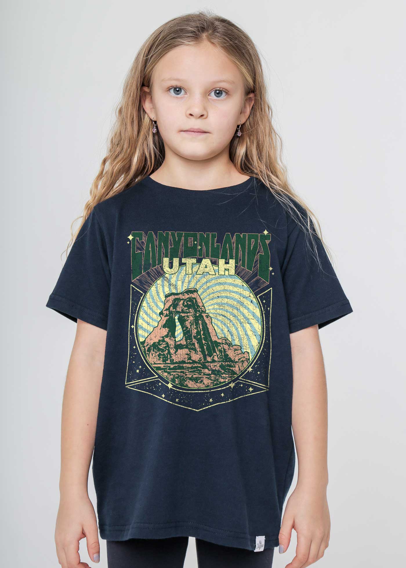 Canyonlands Tour Kid's Navy T-Shirt — Kid Dangerous