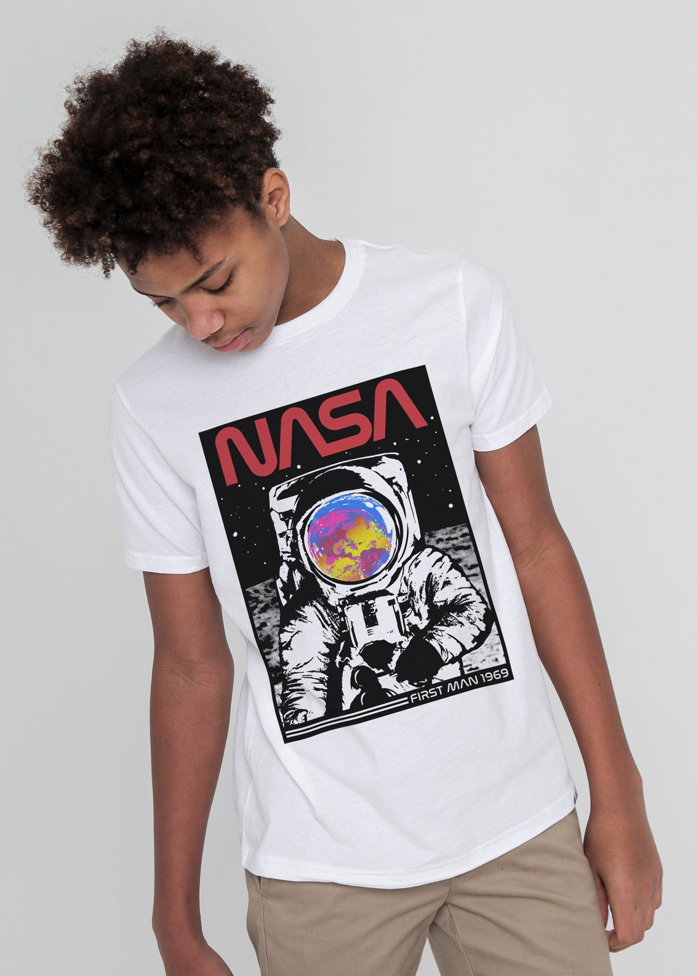 First T-Shirt Kid NASA Kid\'s Dangerous Man White —