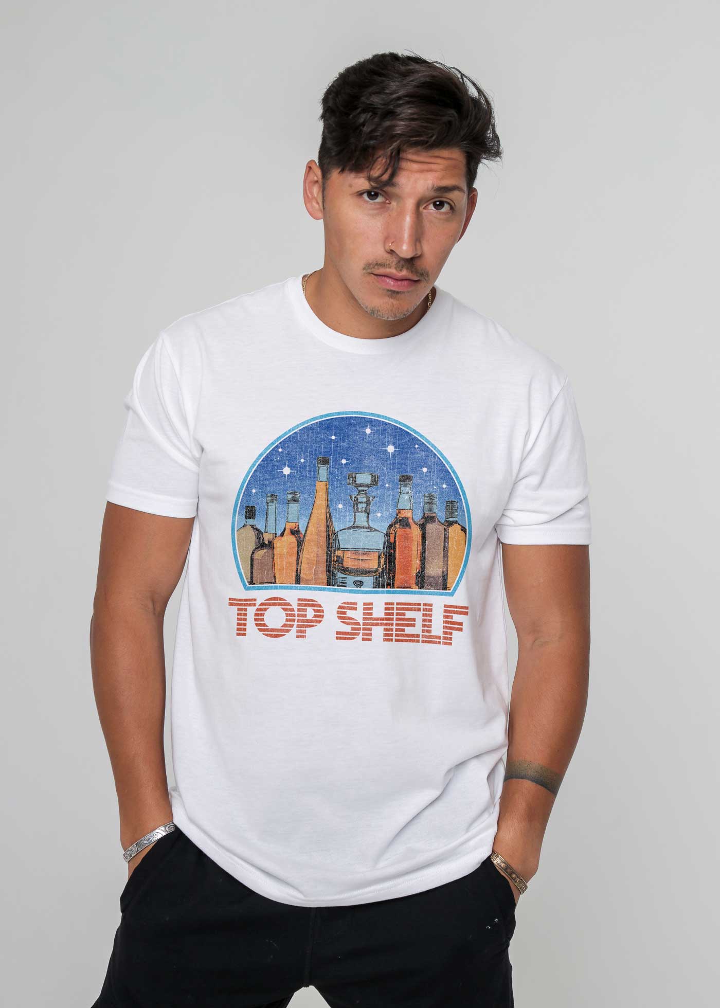 Top Shelf Space Men's White Classic T-Shirt — Kid Dangerous