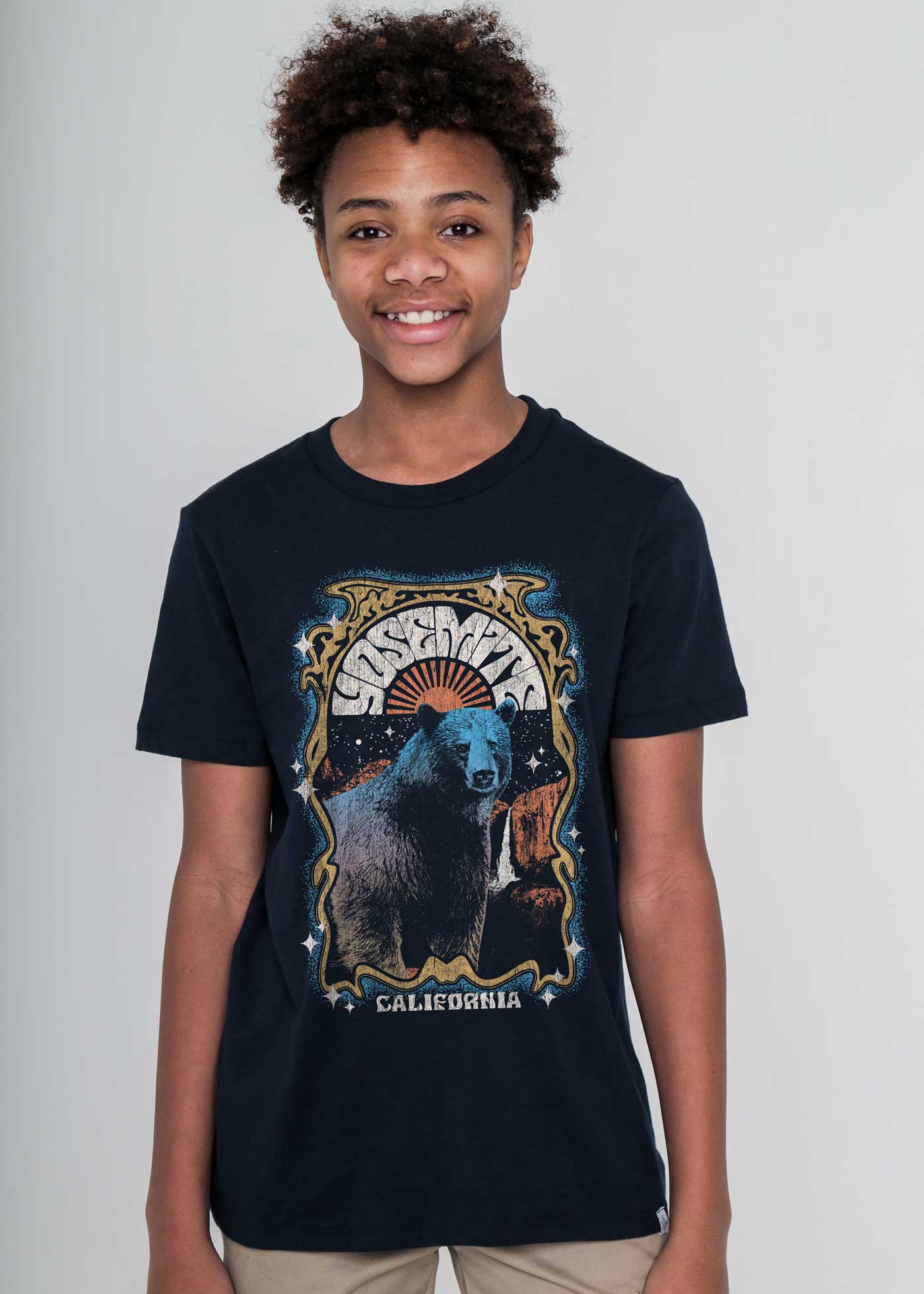 Yosemite Bear Kid's Navy T-Shirt — Kid Dangerous