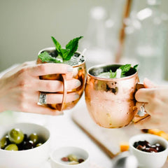 Moscow Mule Cocktails in Mule Mugs 