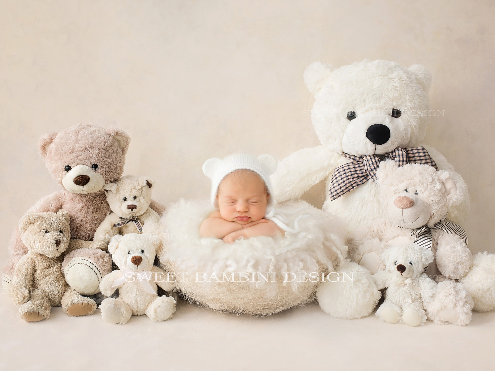 Portrait Of Little Girl With Teddy Bears Newborn Stock Photo 2473742 ...