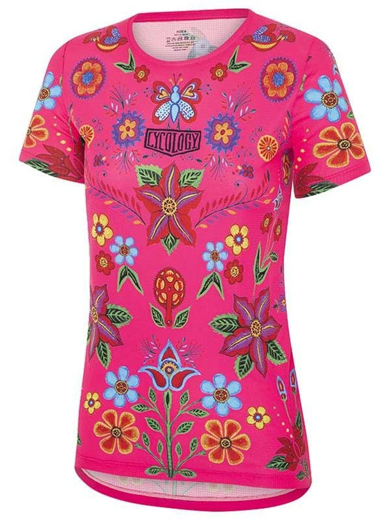 Women's Orange & Red Floral Semifitted Cotton Shirt