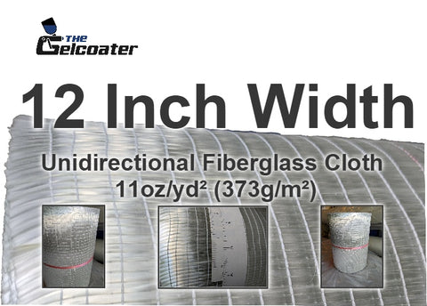 12 inch wide unidirectional fiberglass cloth