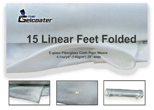 15 Feet of E-glass Fiberglass Cloth Plain Weave 4.1oz/yd² (140g/m²) 28