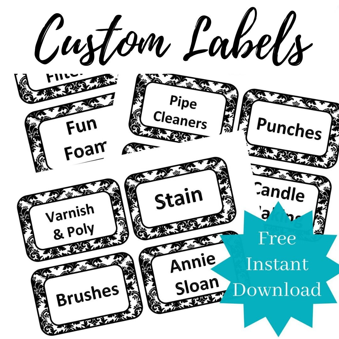 Home Organizing Stickers / Custom Bin Labels / Labels for 