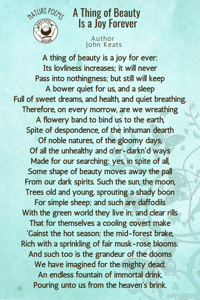 Nature Poems - A Thing of Beauty Is a Joy Forever