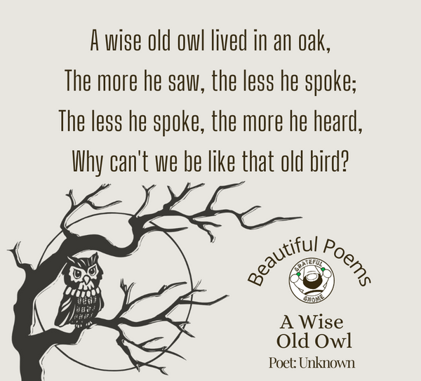 Beautiful Poems - A Wise Old Owl