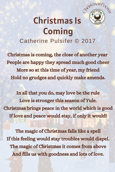 Christmas Poems - Christmas Is Coming