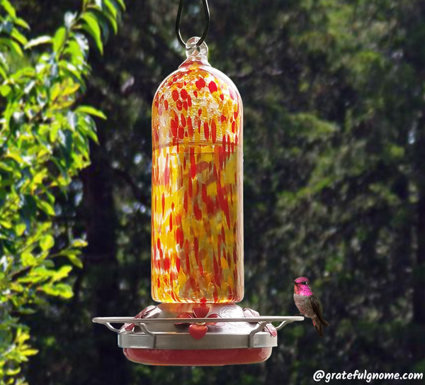 Fiery Bell Tower Hummingbird Feeder