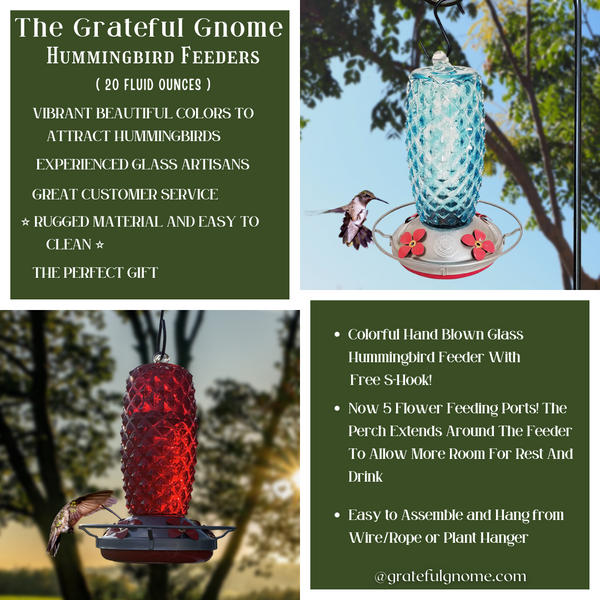 Grateful Gnome Hummingbird Feeders