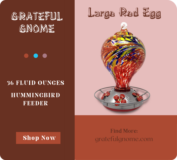 Large Red Egg Hummingbird Feeder - 36 Fluid Ounces