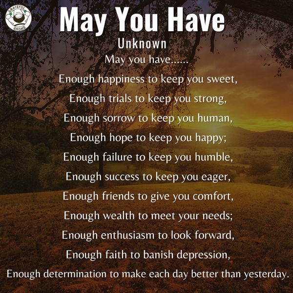 Inspirational Poems - May You Have