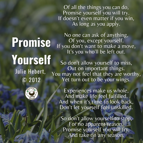 Life Poems - Promise Yourself