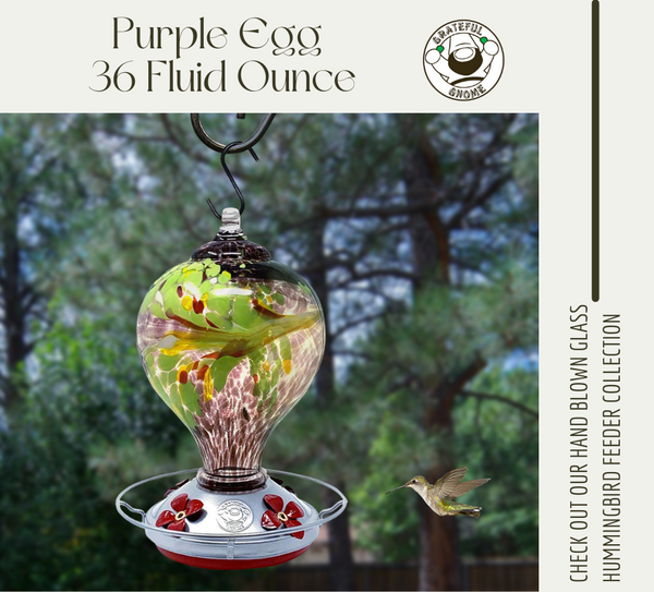 Purple Egg Hummingbird Feeder - 36 Fluid Ounce