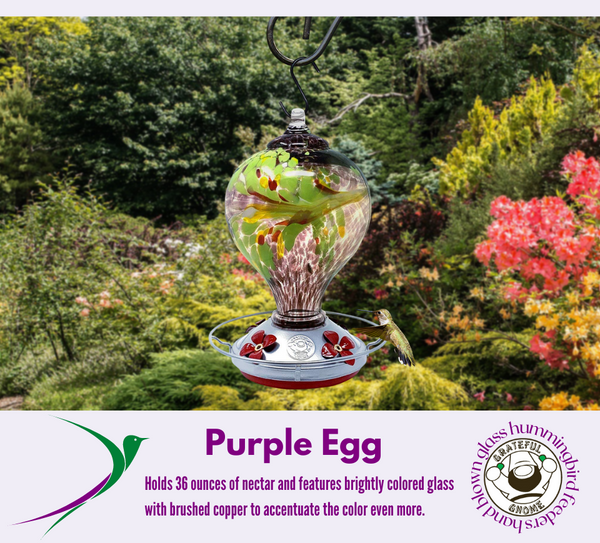 Purple Egg Hummingbird Feeder