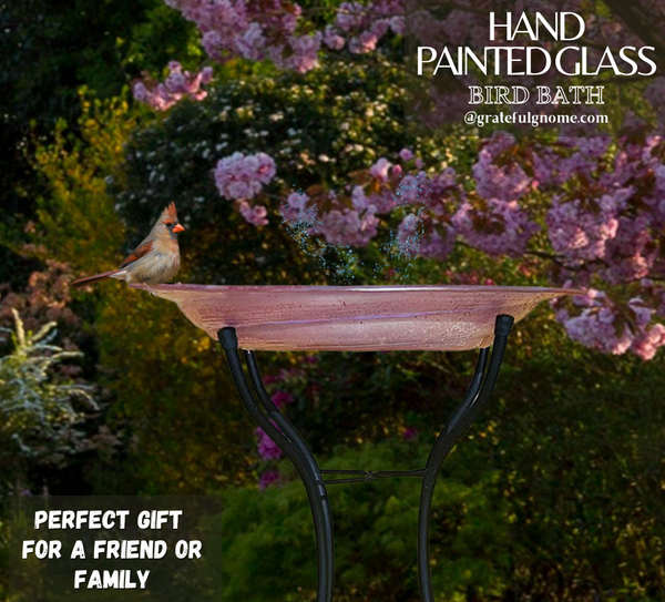featured-product-of-the-week-hand-painted-glass-bird-bath-with-stand-and-solar-fountain