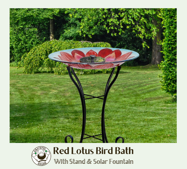 Beautiful and Colorful Glass Bird Bath