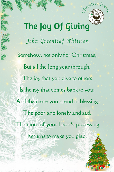 Christmas Poems - The Joy Of Giving
