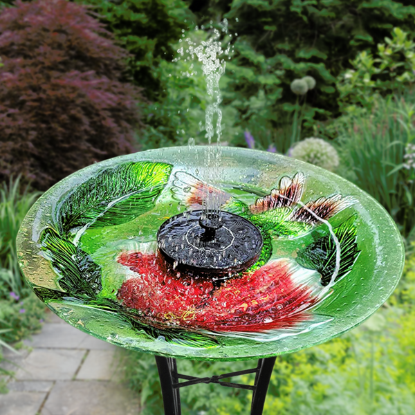 Transform Your Garden with Grateful Gnome's Hand-Painted Glass Bird Baths