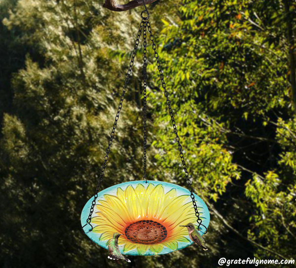 Attract Birds With A Beautiful Hand Painted Glass Bird Bath