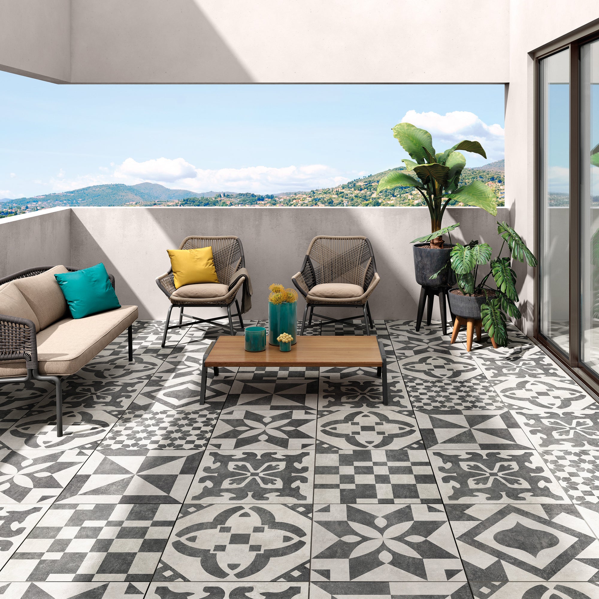 Terrastegels met boord 2cm keramische terrastegels – Brukomtegel
