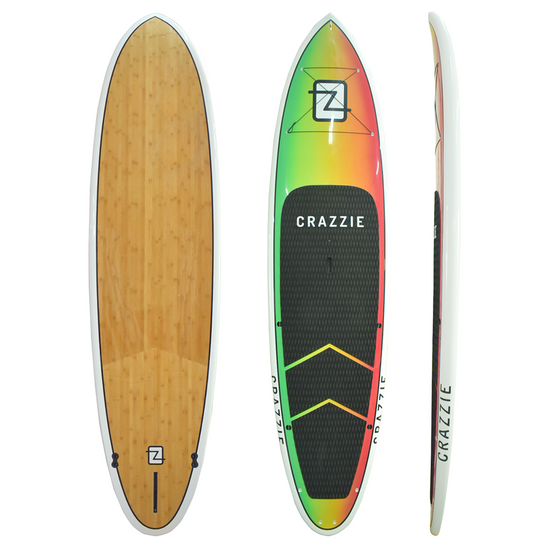 CRAZZIE Real Bamboo Paddle Board