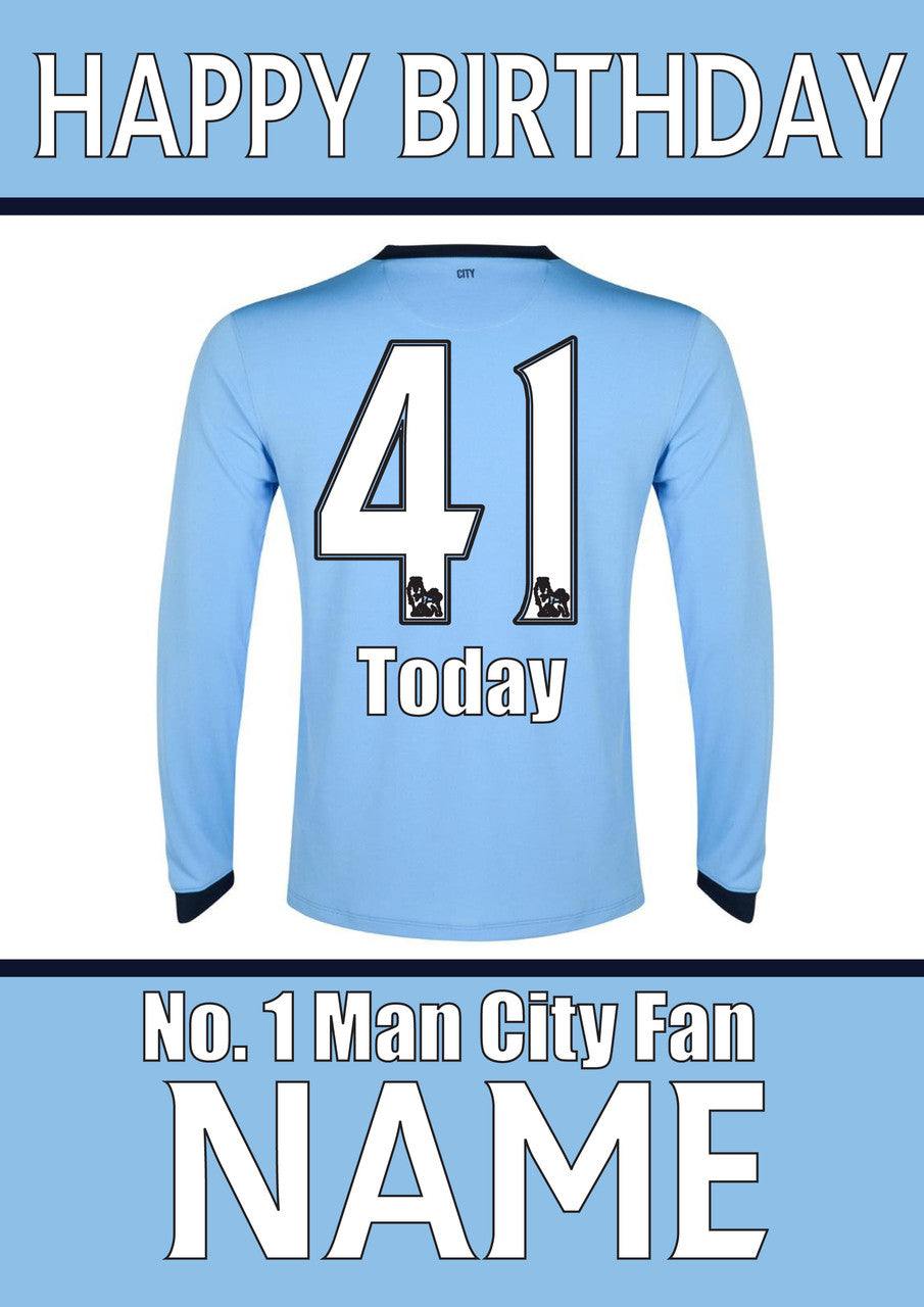 personalised man city shirt