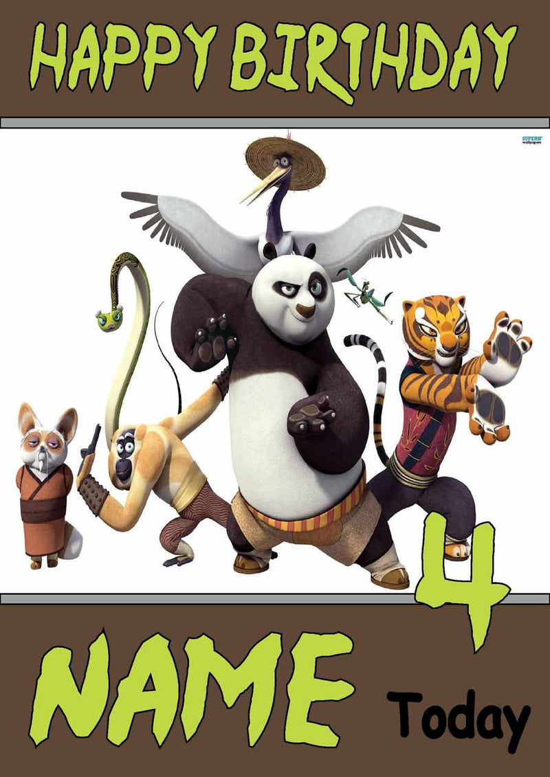 kung fu panda birthday card