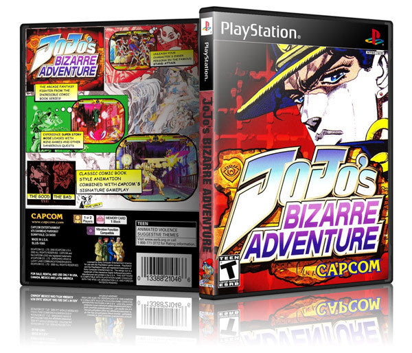 Jojo’S Bizarre Adventure Game Cover To Fit A PS1 PLAYSTATION Sty