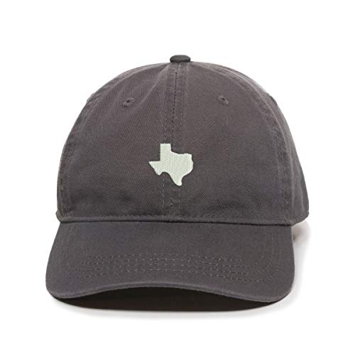 DSGN By DNA Lone Star State Texas Map Baseball Cap Embroidered Cotton Adjustable Dad Hat