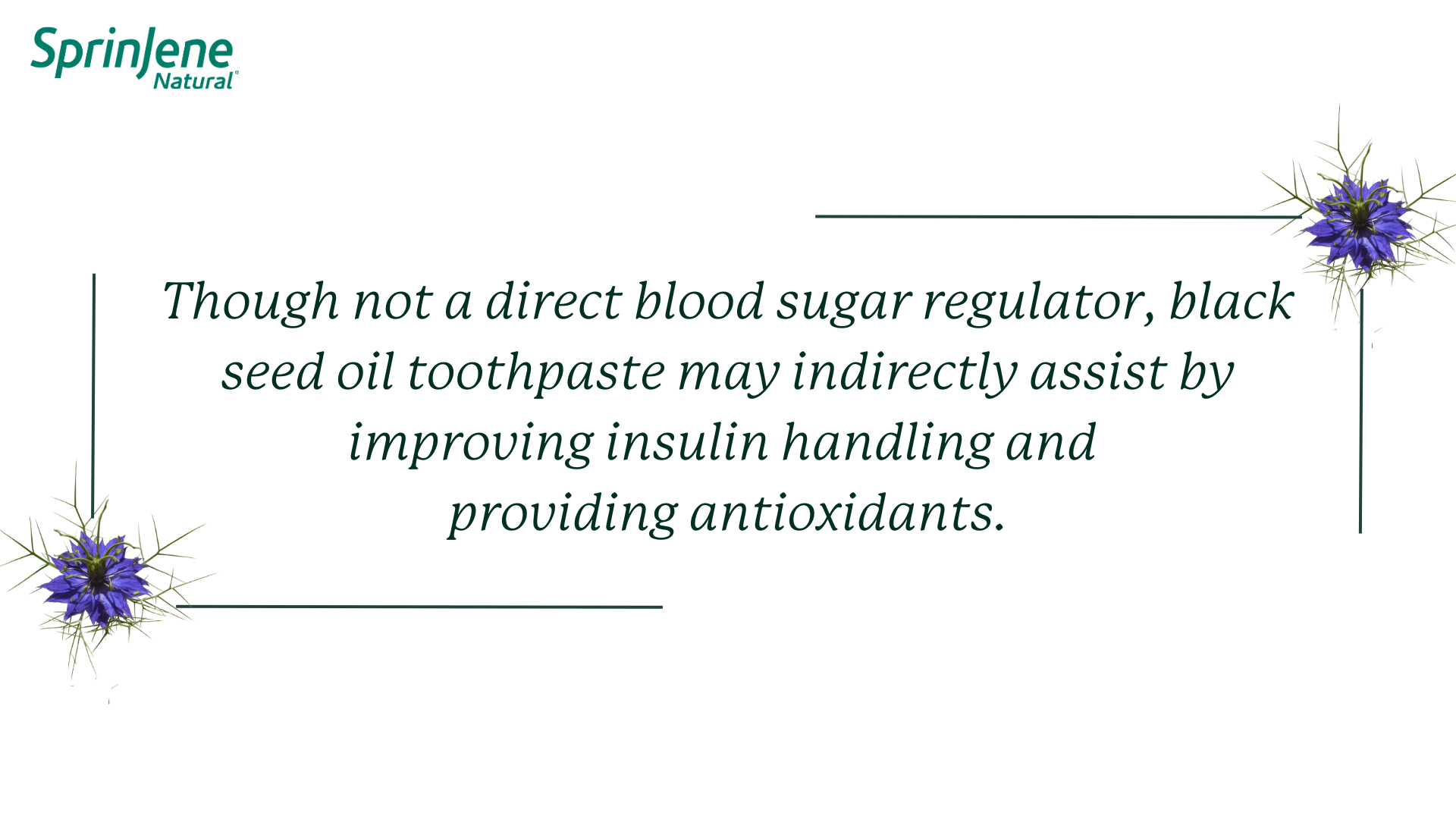 Though not a direct blood sugar regulator, black seed oil toothpaste may indirectly assist by improving insulin handling and  providing antioxidants.