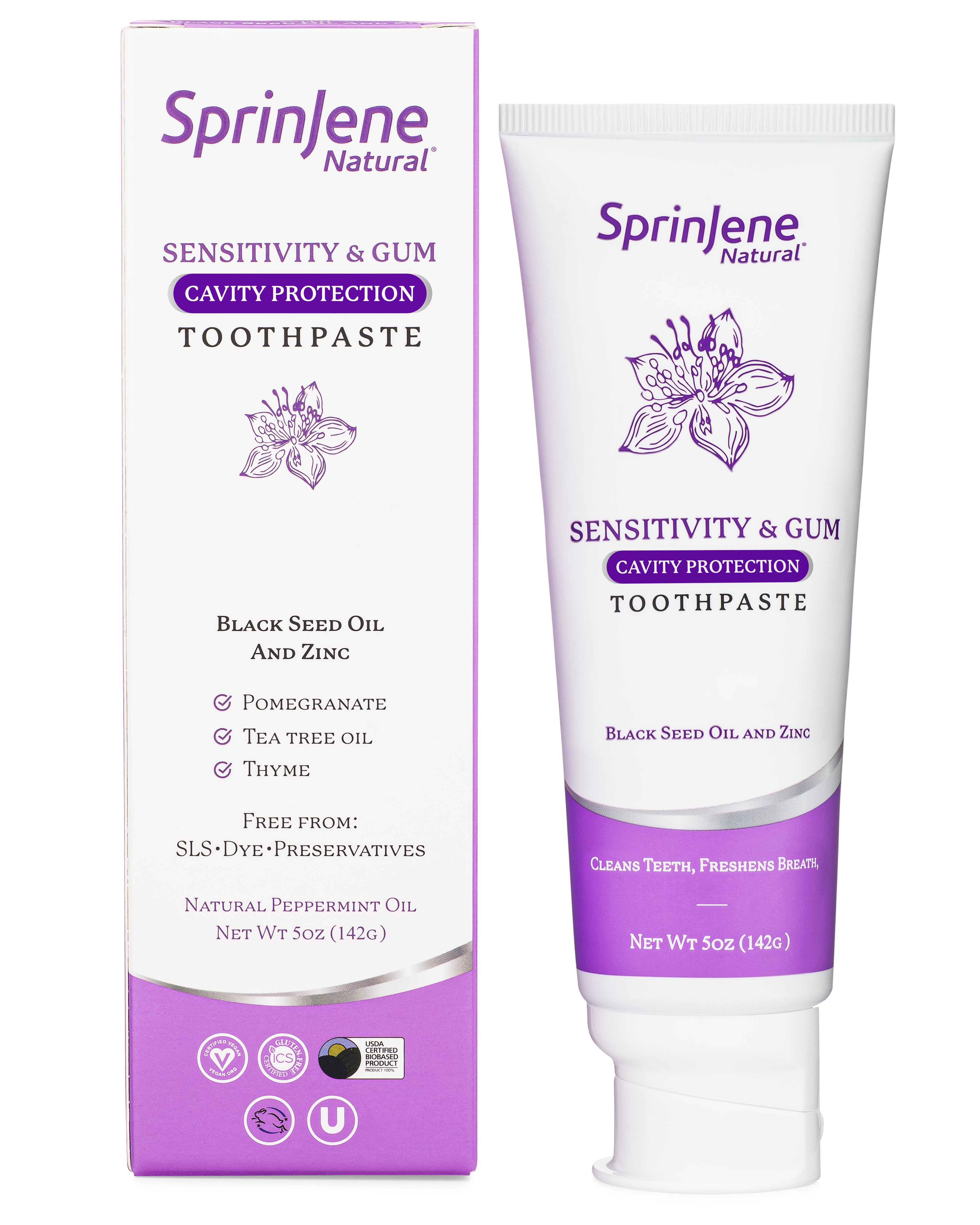 SprinJene Natural® Sensitivity & Gum Cavity Protection 5oz