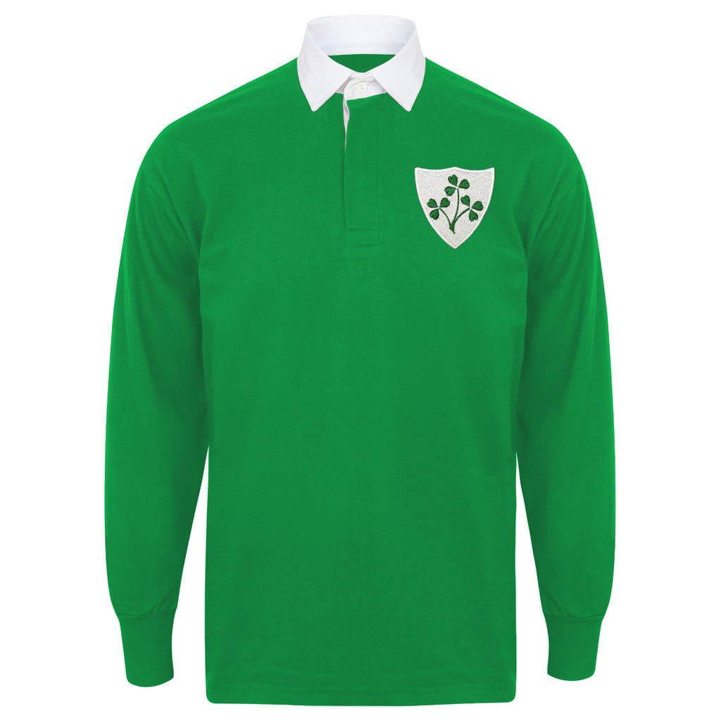 Ireland Irish Vintage Retro Embroidered Rugby Shirt Green – Print Me A ...