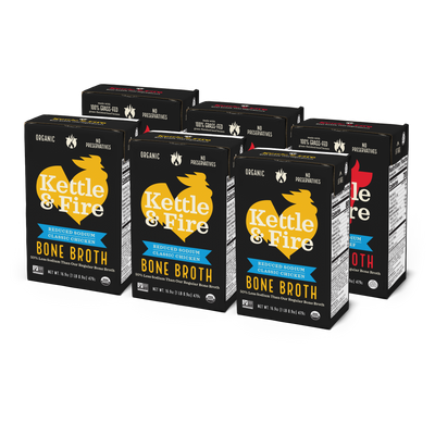 6-Pack: Beef & Chicken Reduced Sodium Bone Broth Bundle