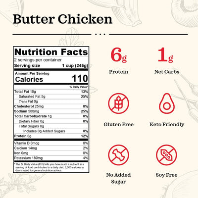 Butter Chicken Keto Broth - 16.9 oz