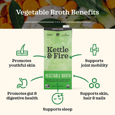 4 Pack: Vegetable Low Sodium Cooking Broth - 32oz