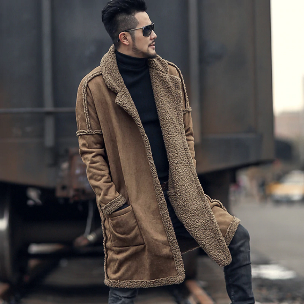 Sherpa Lining Long Overcoat - CrayeLabel.com