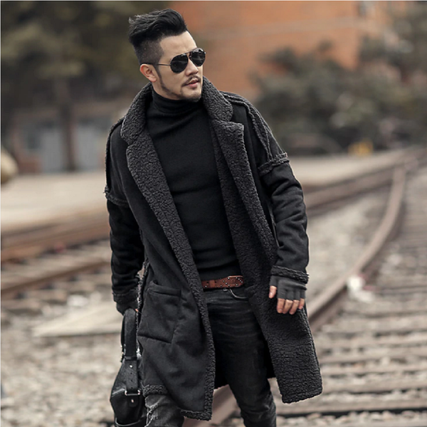 Sherpa Lining Long Overcoat - CrayeLabel.com