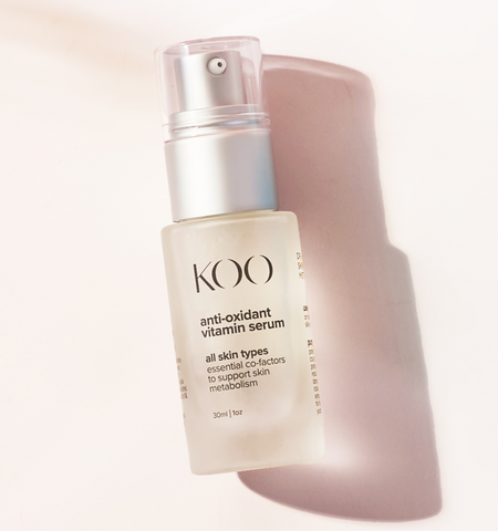 Dr. Koo's Antioxidant Vitamin Serum, used to help strengthen and brighten the skin barrier, preventing hyperpigmentation