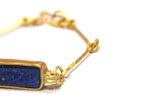 Rich Earth Jewelry Signature Link, Lapis Lazuli Bracelet