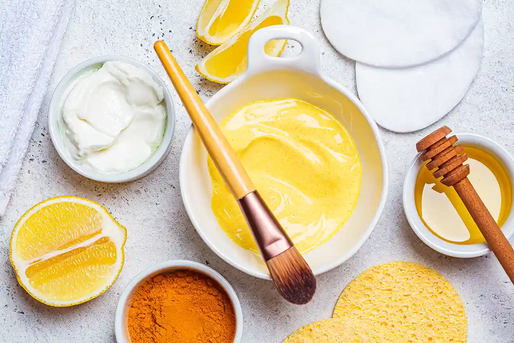 Turmeric ingredients for a face mask