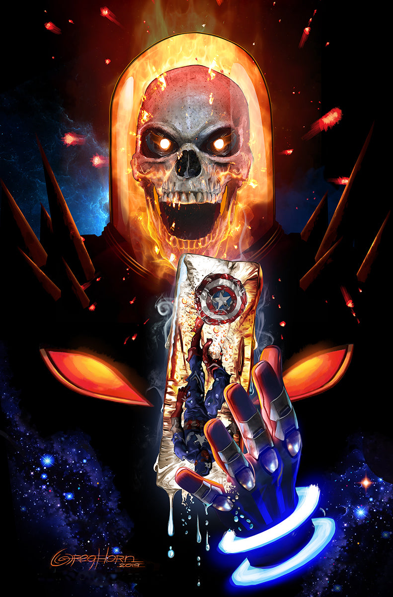 Cosmic Ghost Rider Destroys Marvel History - Melting Ice Cap - 11 x 17 – Greg Horn Art