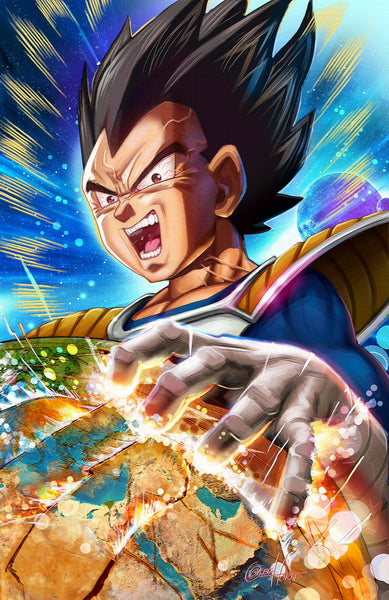 Dragon Ball Z - Vegeta - high quality 11 x 17 digital print - Greg Horn Art