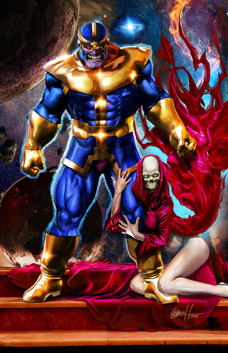 Thanos And Death High Quality 11 X 17 Digital Print Greg Horn Art